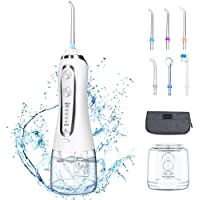 Irrigador Bucal- Irrigador Dental Portátil con 6 Boquillas 5 Modos 300ML- Multifuncional Recargable-Profesional Lavado…